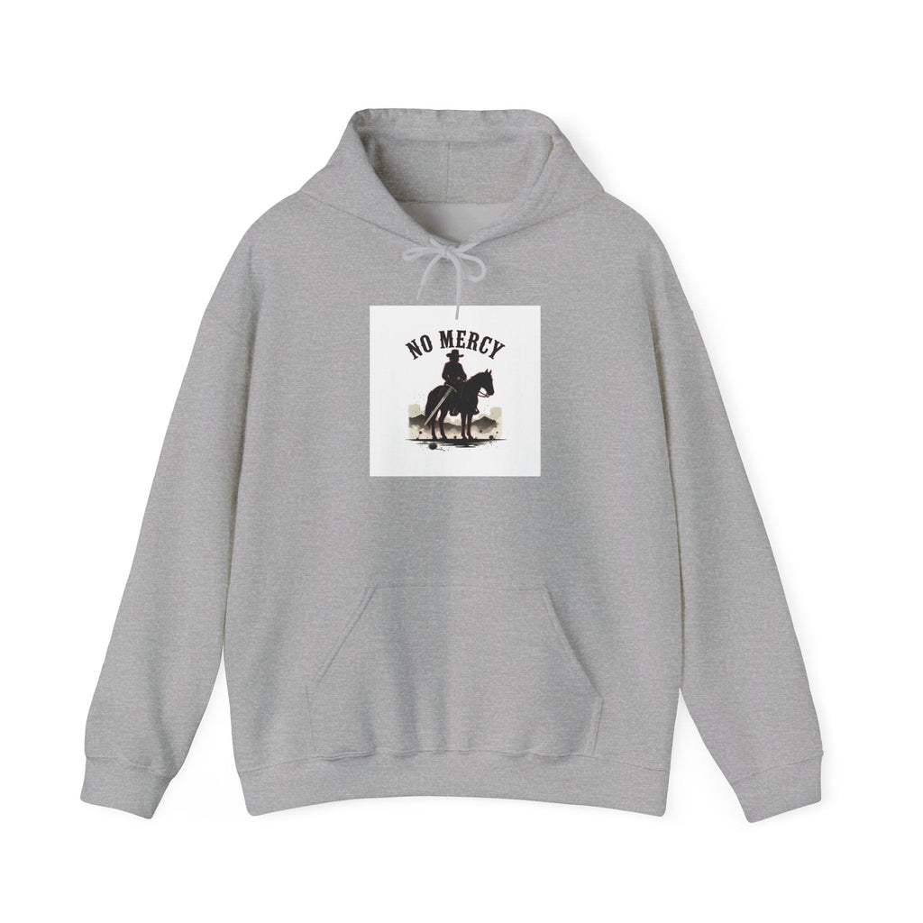 No Mercy Cowboy Skull Hoodie | western skull art, gothic Americana