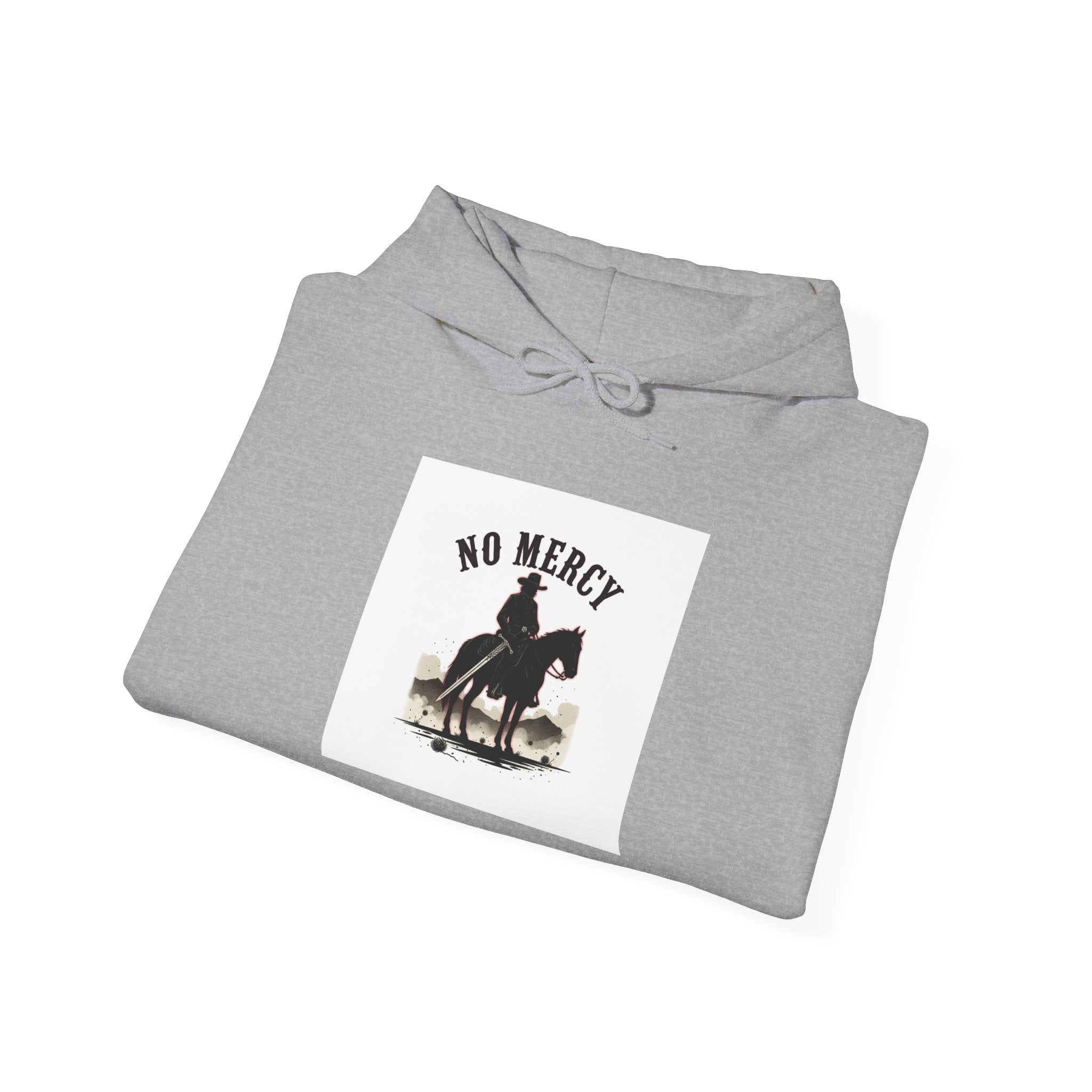 No Mercy Cowboy Skull Hoodie | western skull art, gothic Americana