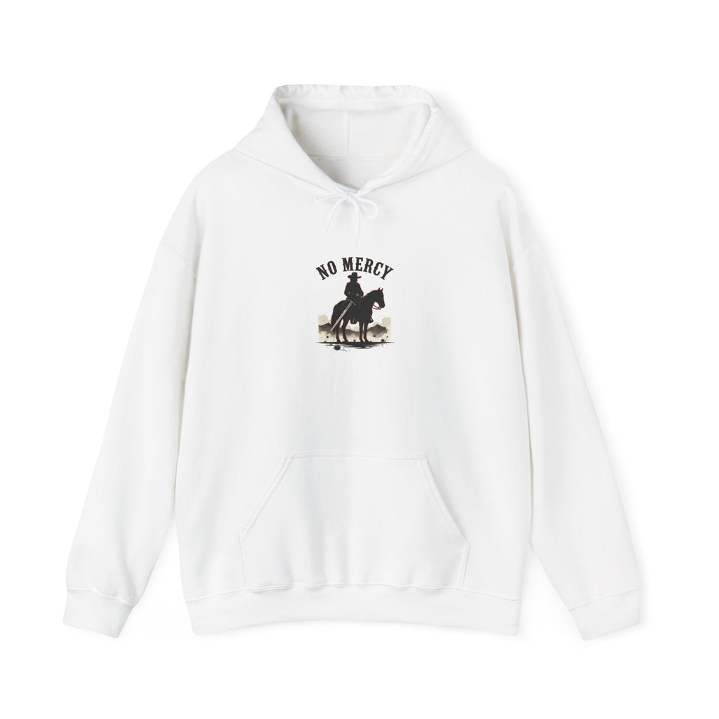No Mercy Cowboy Skull Hoodie | western skull art, gothic Americana