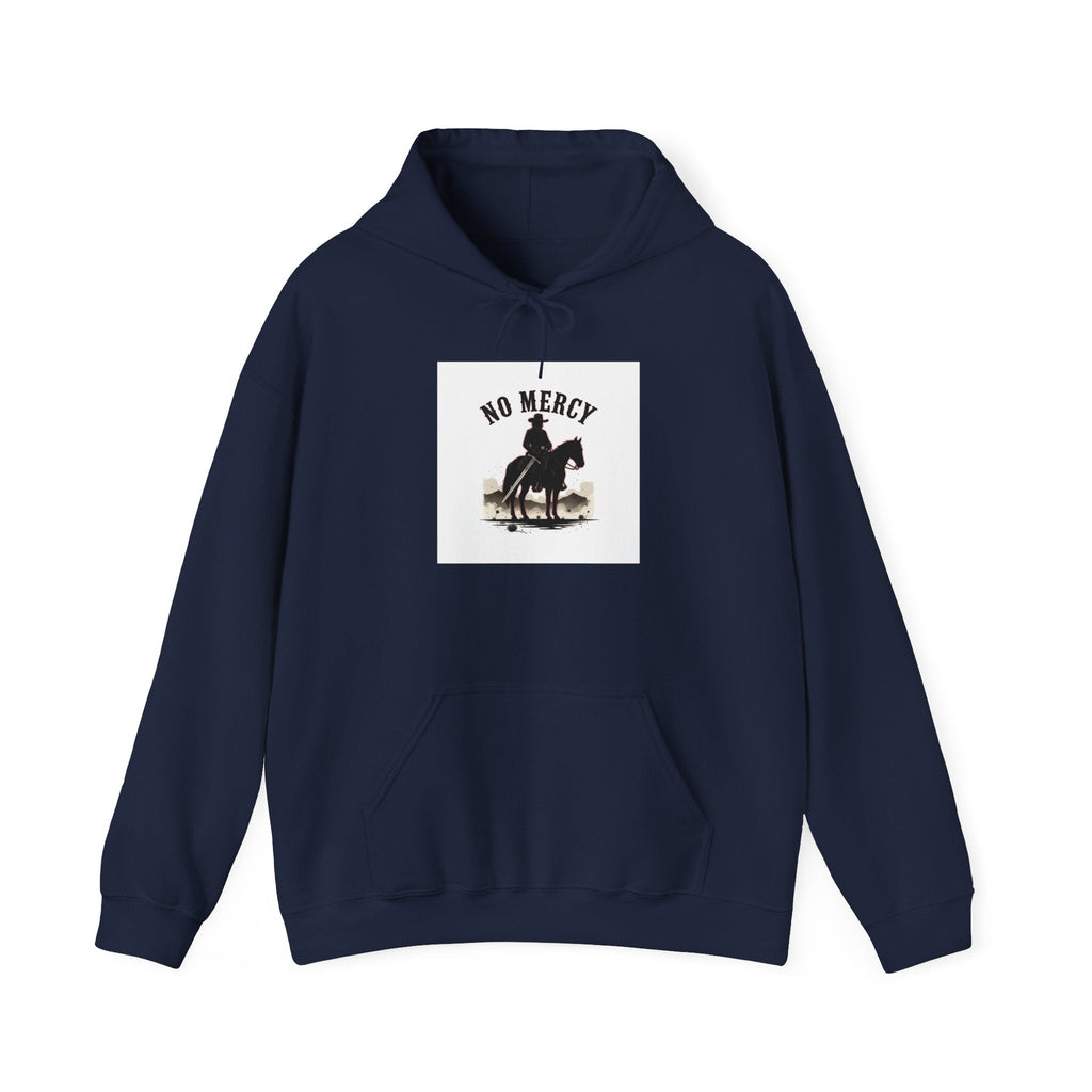 No Mercy Cowboy Skull Hoodie | western skull art, gothic Americana