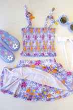 Bamboo Skirt Set - Purple Peony