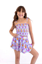 Bamboo Skirt Set - Purple Peony
