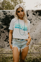 Turquoise Drippin' Western Graphic Tee